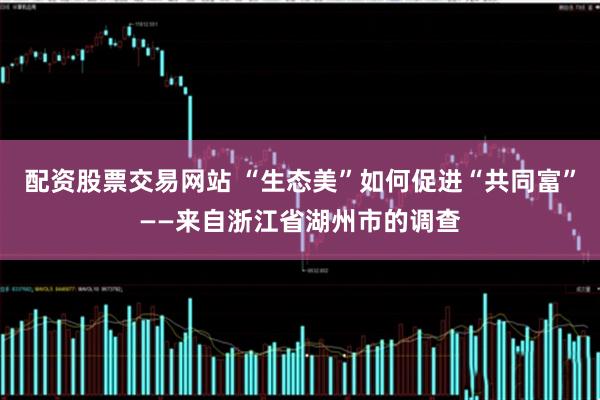 配资股票交易网站 “生态美”如何促进“共同富”——来自浙江省湖州市的调查
