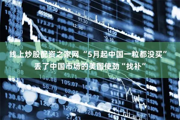 线上炒股配资之家网 “5月起中国一粒都没买” 丢了中国市场的美国使劲“找补”